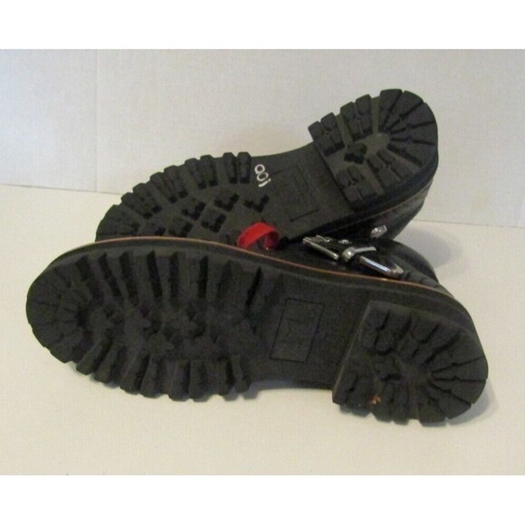 Marc Fisher LTD Indre Ankle Boots Black Leather Hiker Combat Womens Size 8 - Picture 7 of 9